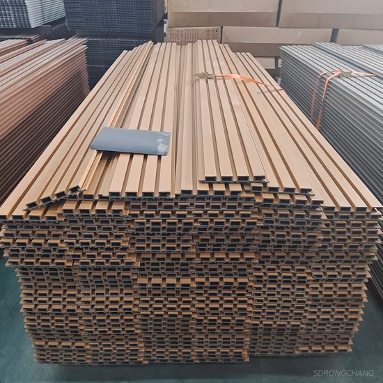 Interior Plastic Wooden Composite Covering Board Wainscoting Vinyl Timber Decorativo 3D Fluted Cladding PVC WPC Wall Panel