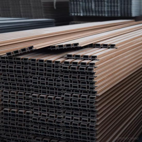 Interior Plastic Wooden Composite Covering Board Wainscoting Vinyl Timber Decorativo 3D Fluted Cladding PVC WPC Wall Panel